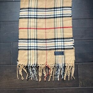 Burberry Classic Beige and Red Plaid Scarf